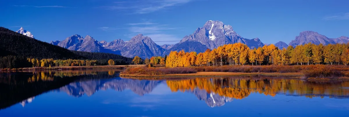 The Teton Range in fall, near Jackson, Wyoming