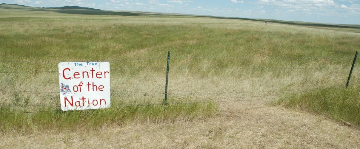 Geographic center of United States marker Monument marking the geographic center of the United States near Belle Fourche, South Dakota