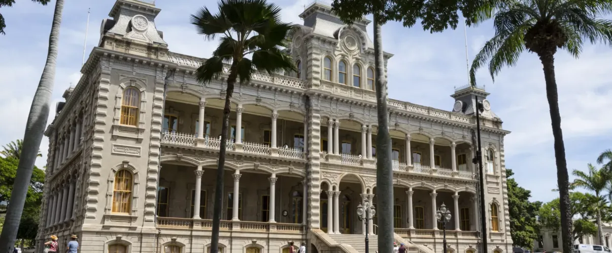 Iolani Palace in Honolulu, the only royal palace on U.S. soil