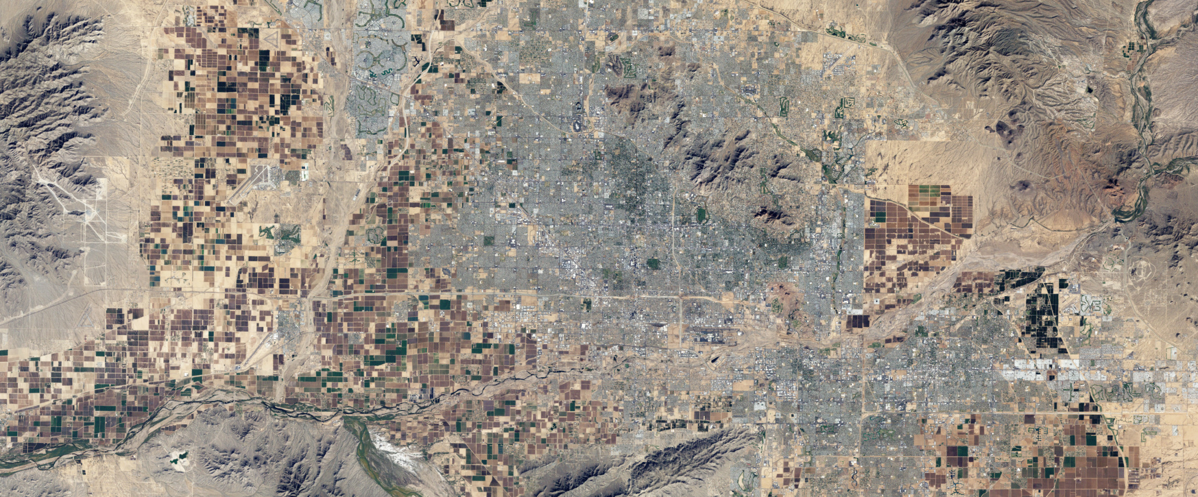 Aerial view of growing suburban development Aerial view of new housing developments in a rapidly growing suburban area