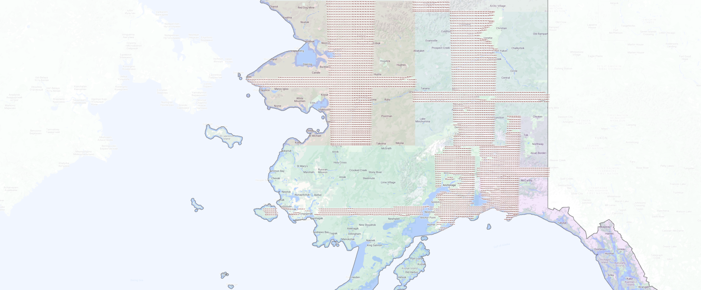 Map showing Alaska's outline overlaid across the continental United States demonstrating its massive size