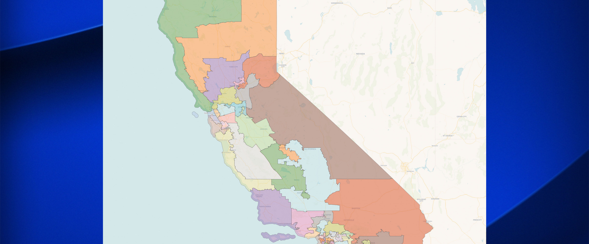 California electoral map Map showing California with its 54 electoral votes highlighted