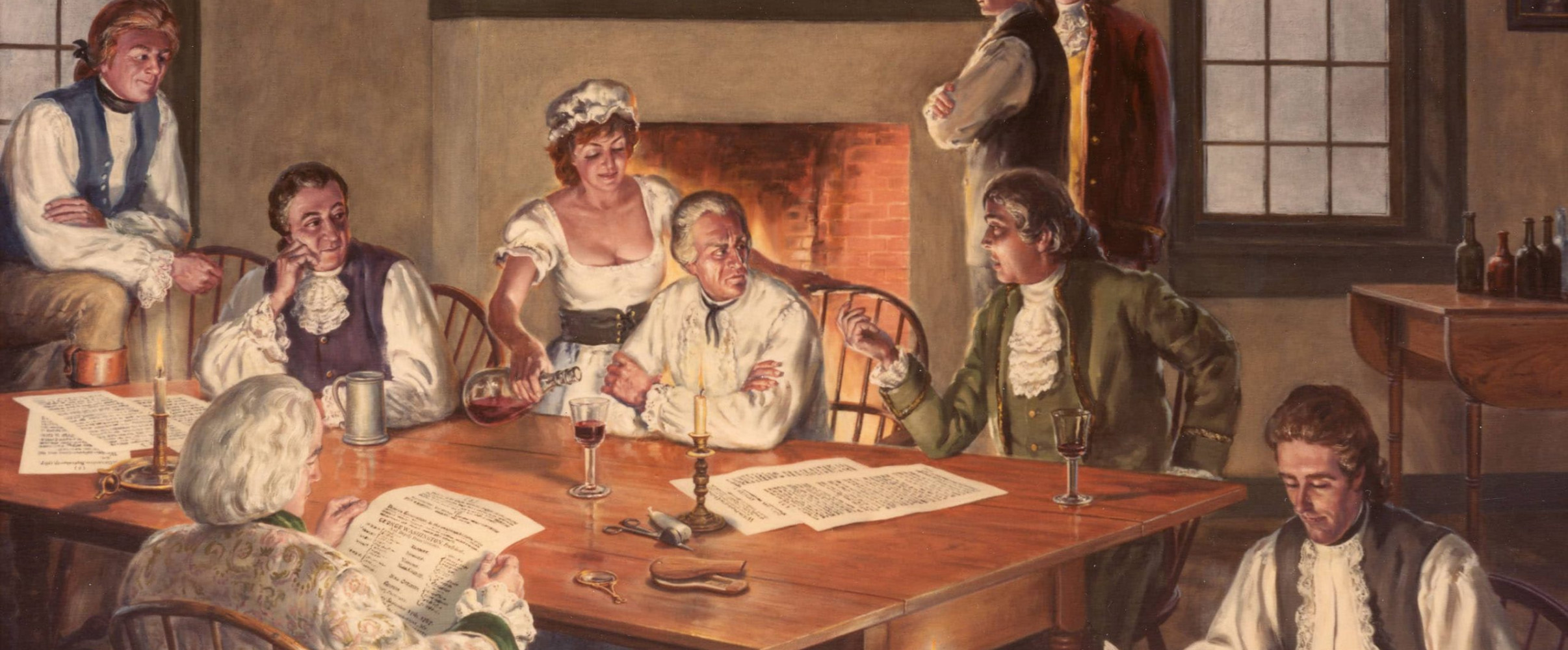 Historic image of Delaware State House where the state became the first to ratify the Constitution