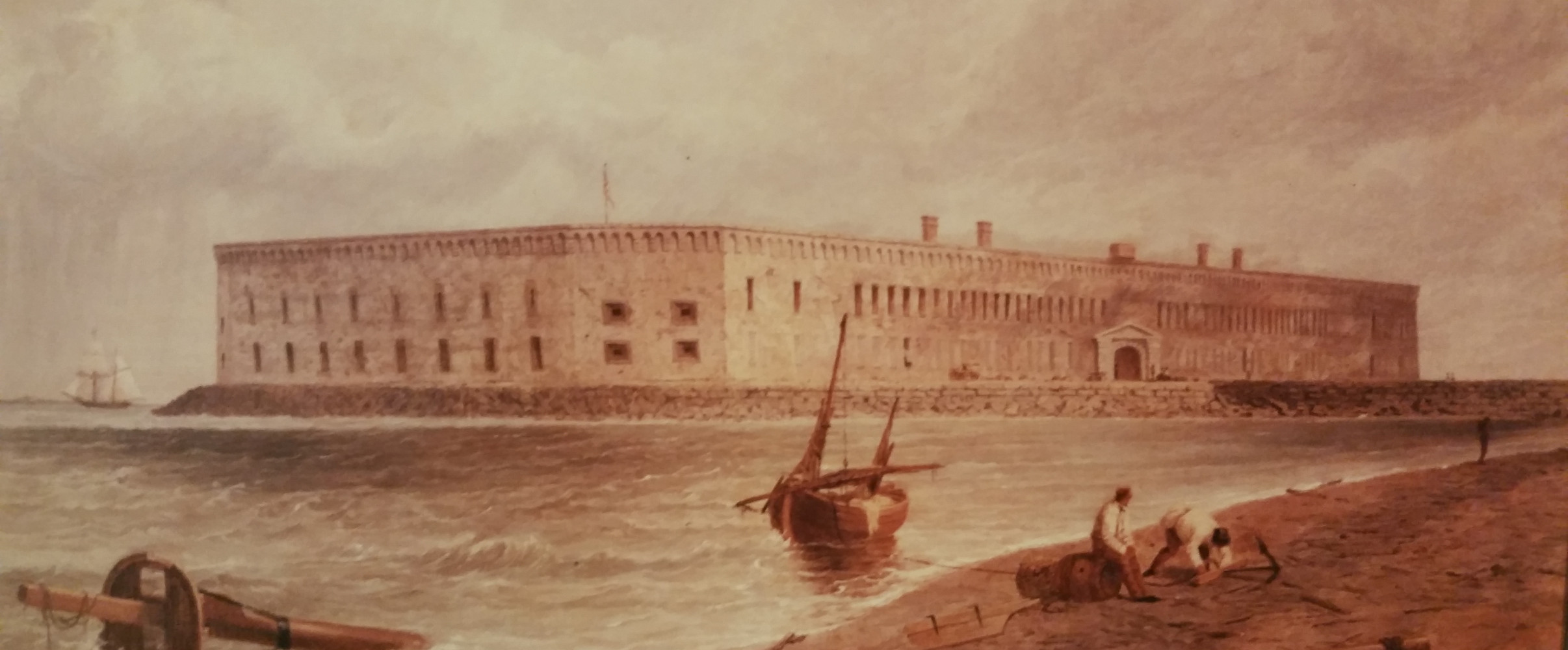 Fort sumter civil war Historical illustration of Fort Sumter under bombardment in Charleston Harbor