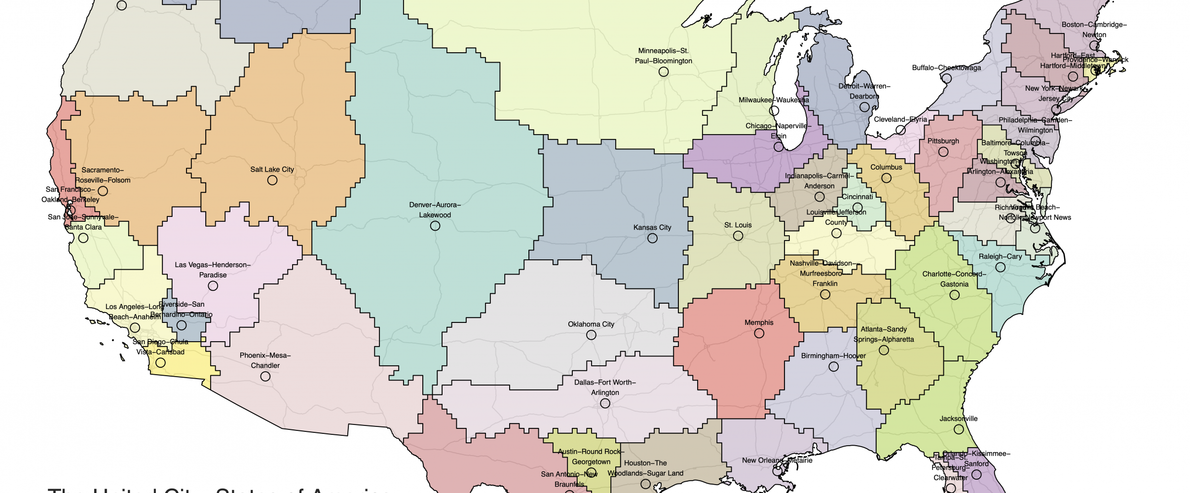 Map of the United States highlighting state borders and neighboring connections