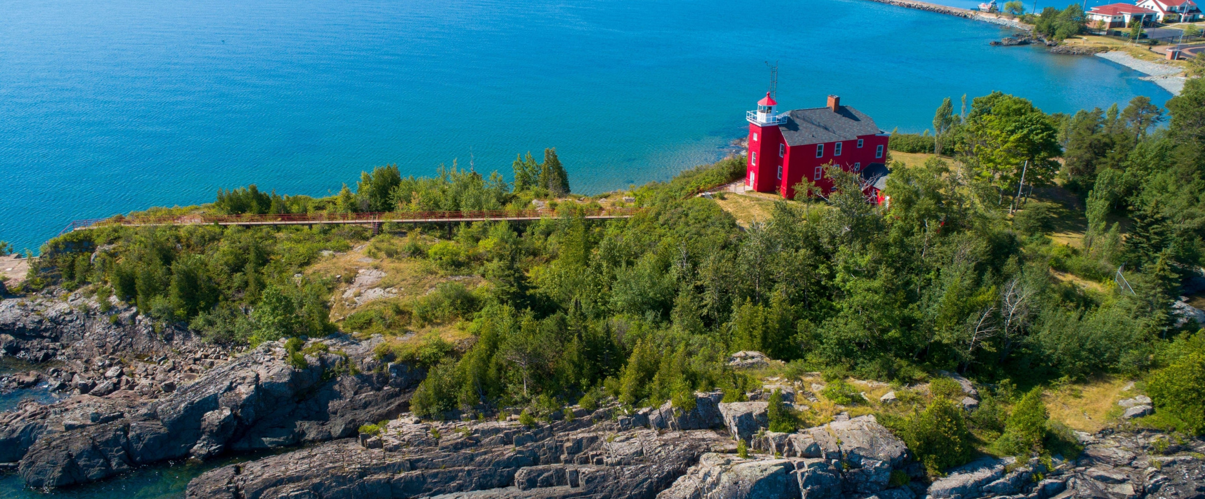 Michigan upper and lower peninsula Aerial view of Michigan's Upper and Lower Peninsulas connected by the Mackinac Bridge