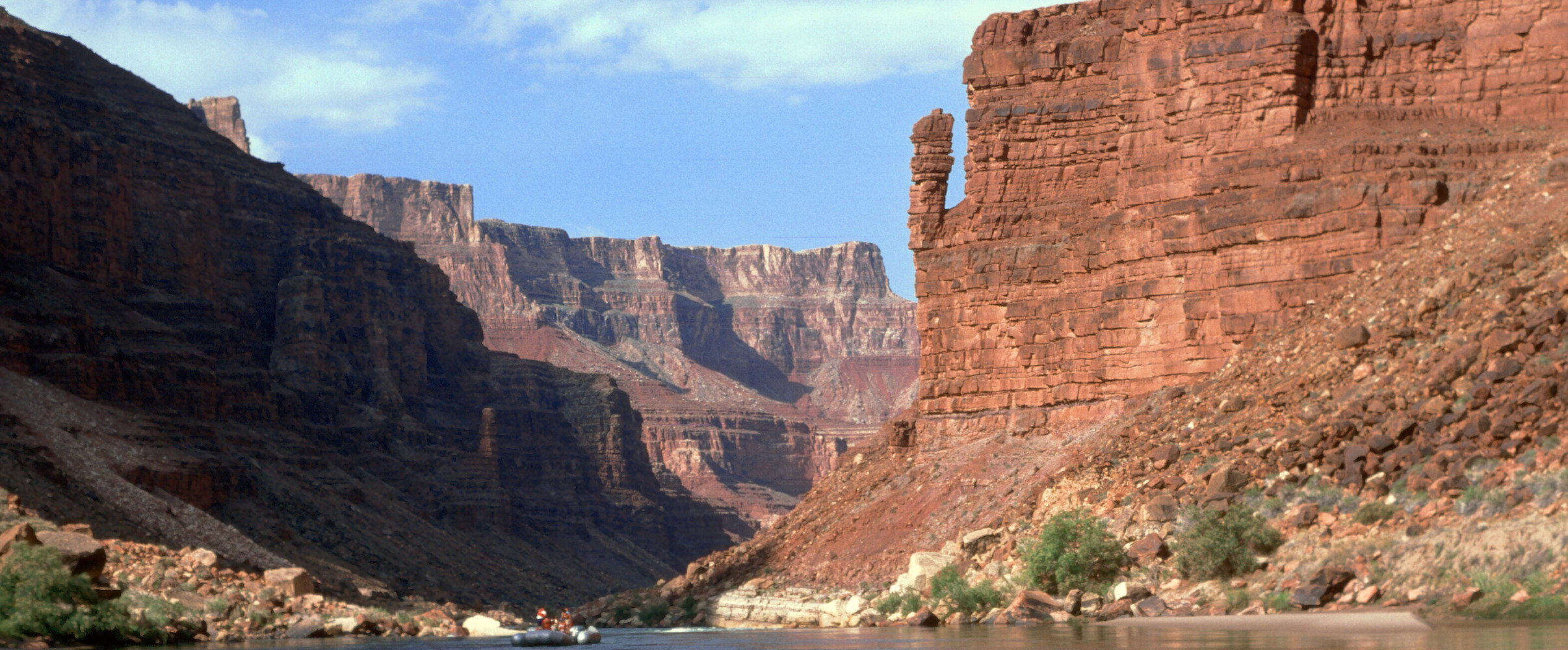 Supai Aerial view of Supai, Arizona nestled in the Grand Canyon with its turquoise Havasu Creek
