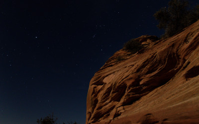 Milky Way galaxy visible over Natural Bridges National Monument in Utah