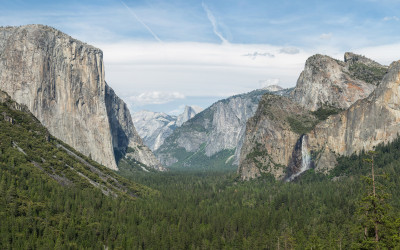 Stunning view of Half Dome in Yosemite National Park, California