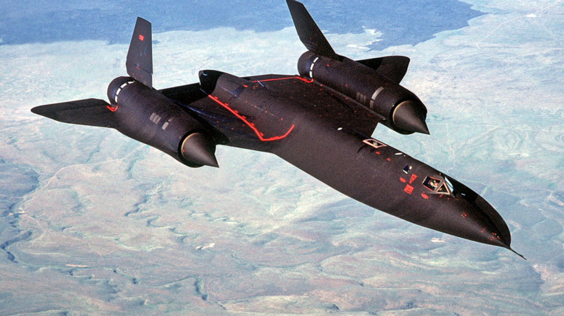A-12 OXCART aircraft on runway at Area 51