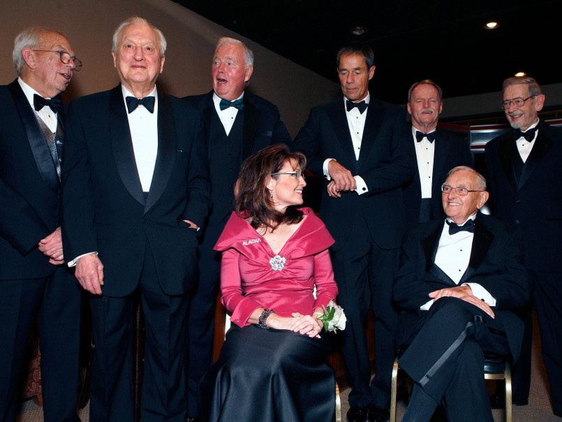 President Eisenhower at the Alaska statehood ceremony in 1959