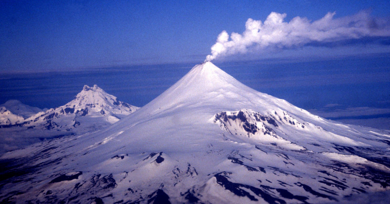 Aleutian Islands volcanoes Alaska Dramatic volcanic peaks rising from the ocean in Alaska's Aleutian Islands