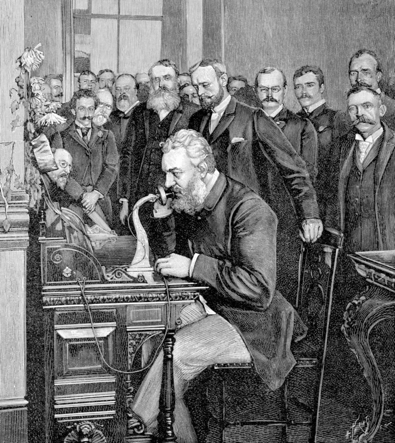 Alexander Graham Bell's first working telephone model