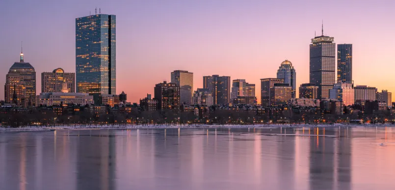 Boston skyline viewed from across the Charles River