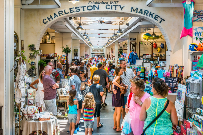 Charleston city market south carolina Historic Charleston City Market covered pavilion