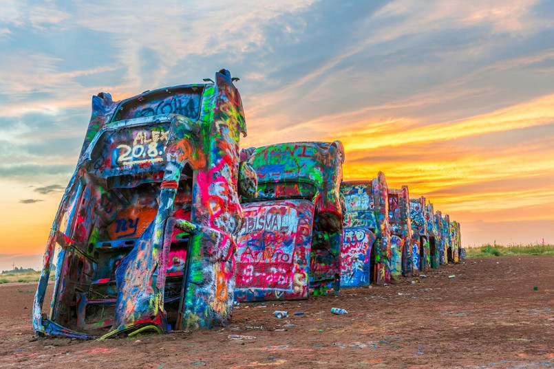 Cadillac Ranch Amarillo Texas 25 Bizarre Roadside Attractions Across USA You Won't Believe Exist