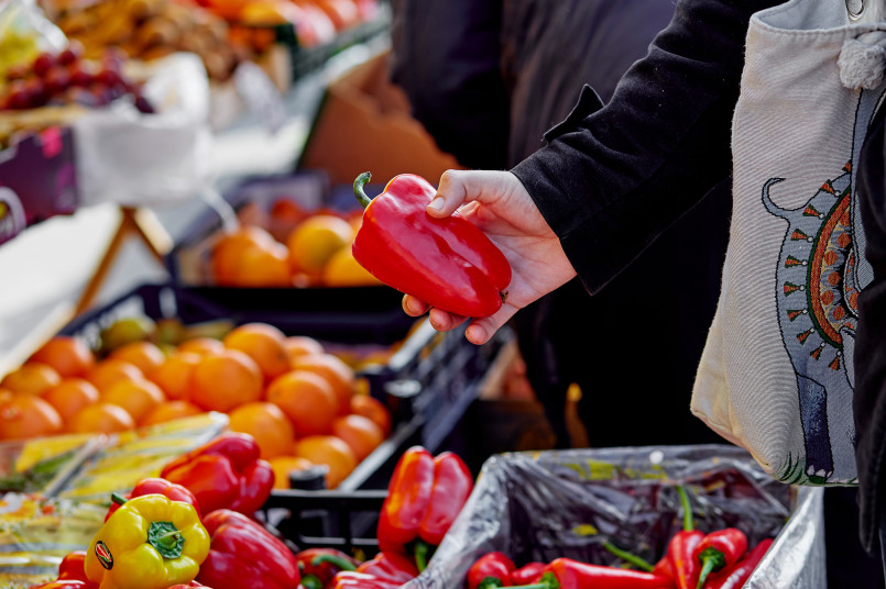 Dupont circle farmers market washington dc Shoppers browsing produce at Dupont Circle farmers market