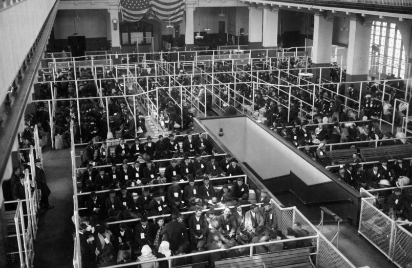 Ellis island detention dormitory Dormitory for detained immigrants at Ellis Island