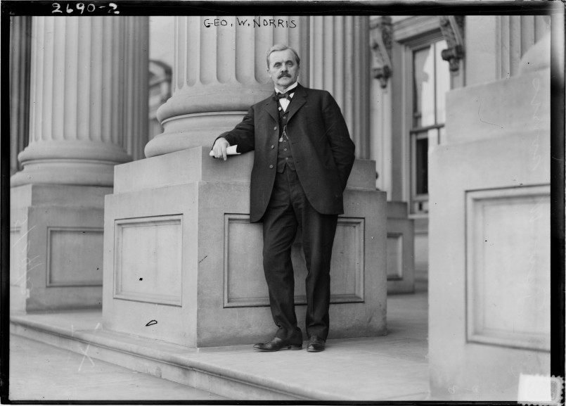 Historical portrait of George W. Norris, champion of Nebraska's unicameral system