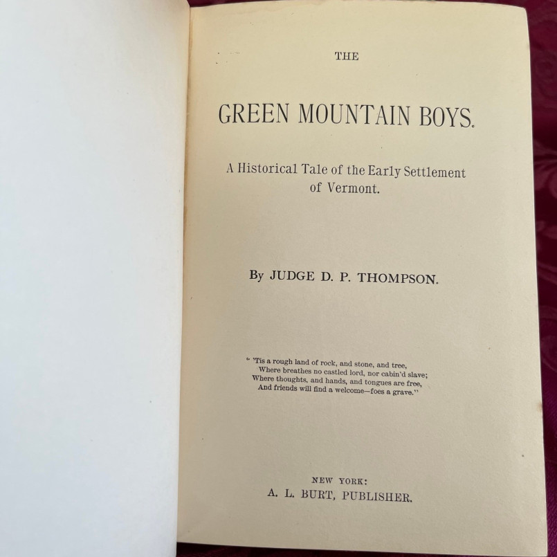 Historical illustration of the Green Mountain Boys militia in colonial Vermont