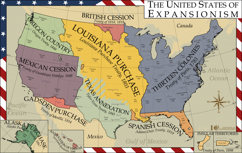 Louisiana purchase map united states expansion Map showing the vast territory added to the United States through the Louisiana Purchase of 1803