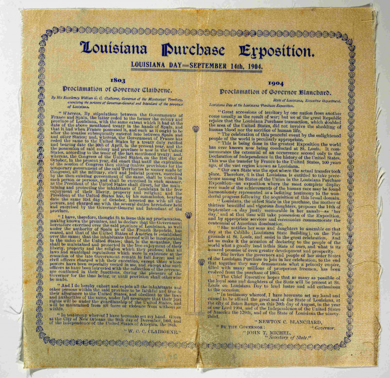 Original Louisiana Purchase Treaty document signed in 1803