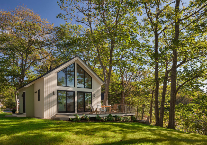 Traditional New England homes in coastal Maine