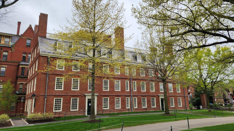 Massachusetts Hall, the oldest surviving building at Harvard University, built in 1720