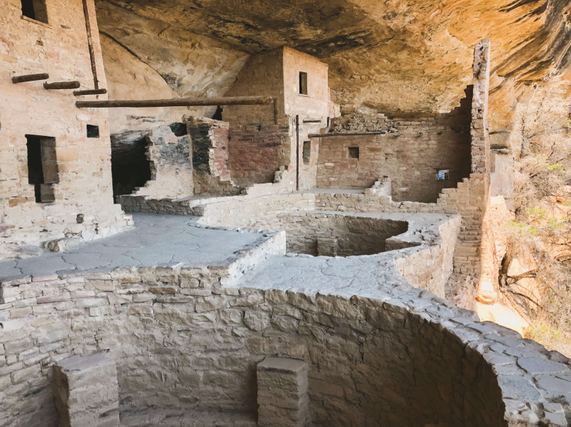 Mesa Verde cliff palace ancestral puebloan dwellings The impressive multi-story cliff dwellings at Mesa Verde National Park built by Ancestral Puebloans