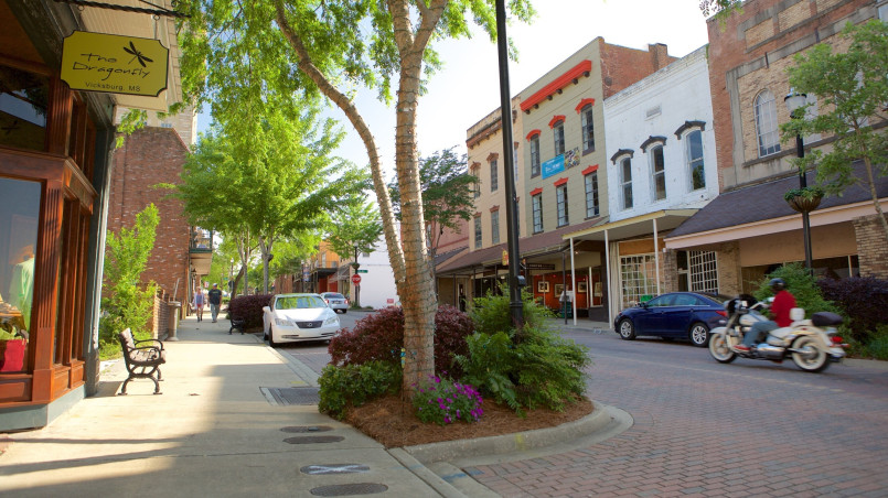 Vicksburg's historic downtown overlooking the Mississippi River