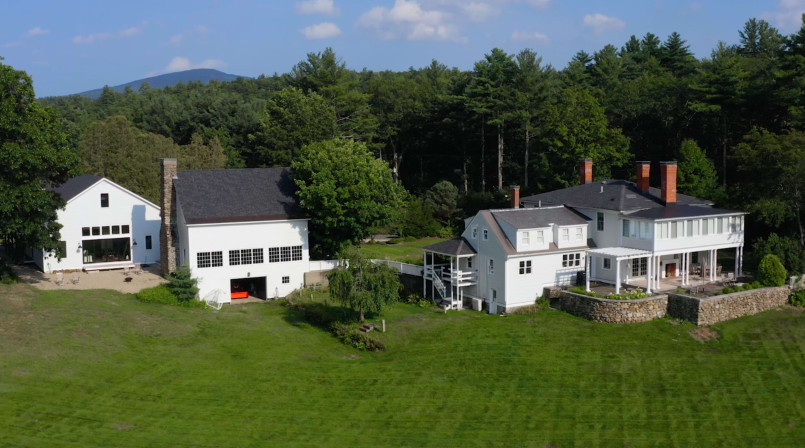 Colonial-style homes in rural New Hampshire