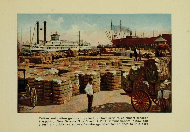 New orleans port mississippi river 1800s Historical illustration of New Orleans port with flatboats and early river commerce on the Mississippi River