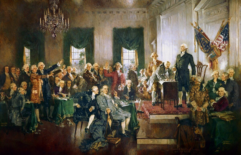 Painting depicting the Great Compromise at the Constitutional Convention of 1787