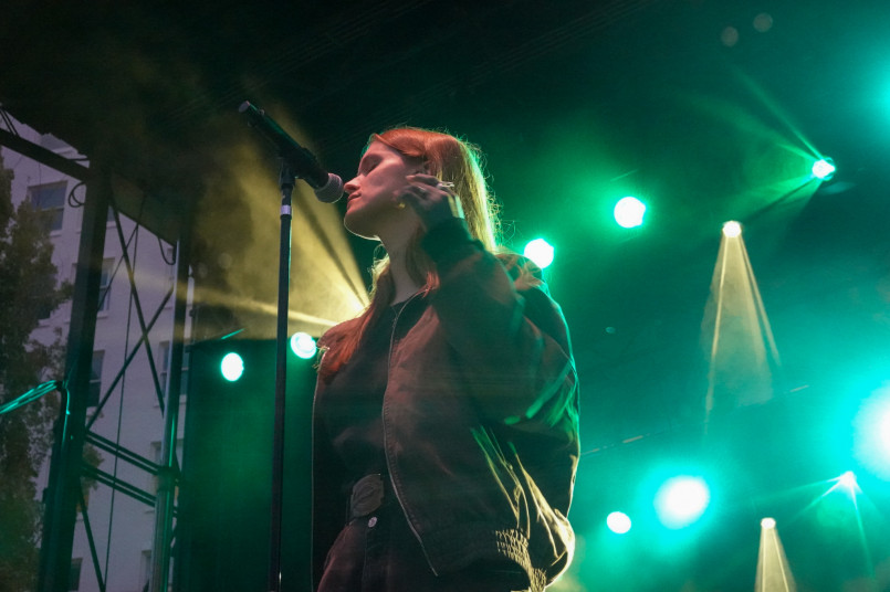 Portland Oregon indie concert Indie band performing at a Portland venue with characteristic Pacific Northwest atmosphere