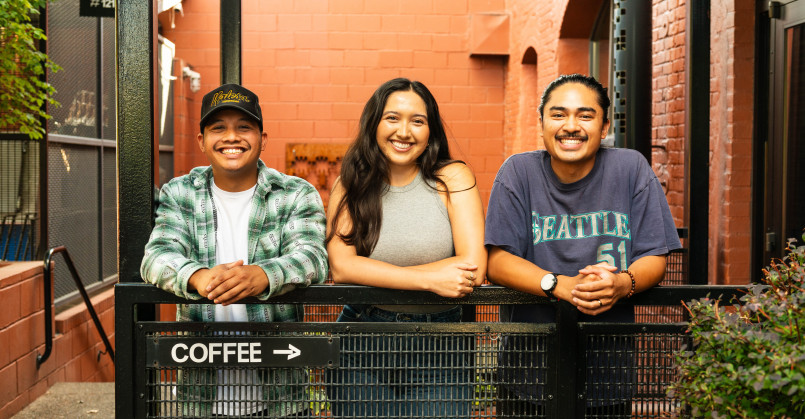 Cozy Portland coffee shop with wooden interior and customers enjoying specialty coffee