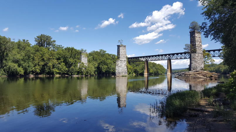 Quaint Shepherdstown along the Potomac River with historic buildings