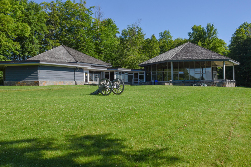 The rolling landscape of Saratoga National Historical Park where a decisive American victory was achieved