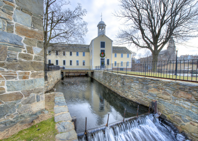 Slater Mill Pawtucket Rhode Island Historic Slater Mill in Pawtucket, Rhode Island, considered the birthplace of the American Industrial Revolution