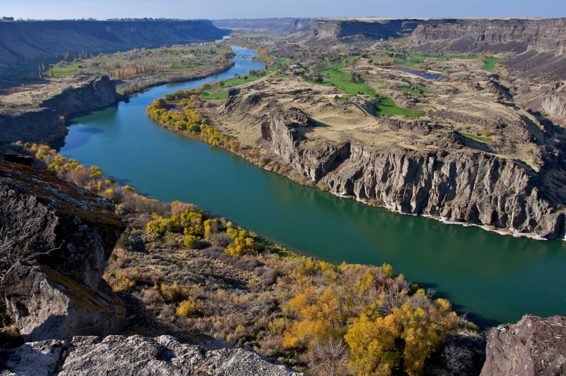 Snake River Hells Canyon Idaho Deep gorges of Hells Canyon along the Snake River between Idaho and Oregon