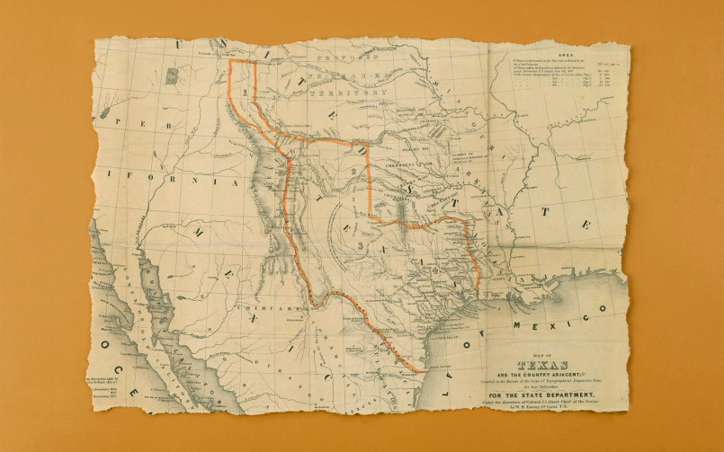 Texas Panhandle extending northward from main state body