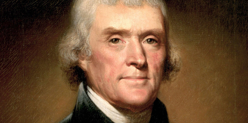 Official portrait of President Thomas Jefferson who authorized the Louisiana Purchase