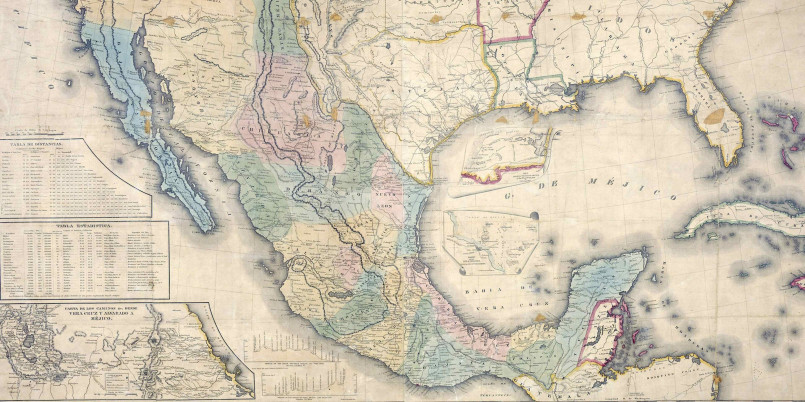 Treaty of Guadalupe Hidalgo map 1848 Historical map showing territorial boundaries after the Treaty of Guadalupe Hidalgo