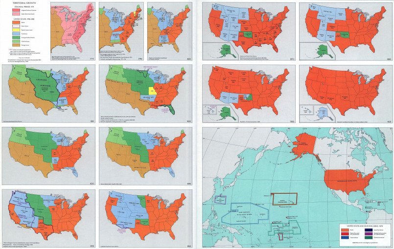 United states territorial growth map animated Map showing the sequential territorial expansion of the United States from 1783 to 1912