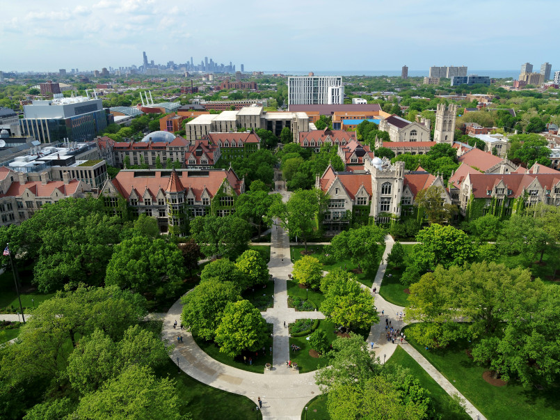 Gothic architecture of the University of Chicago's main quadrangle