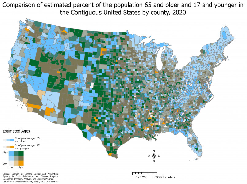 US population growth map visualization Color-coded map showing population growth rates across US states