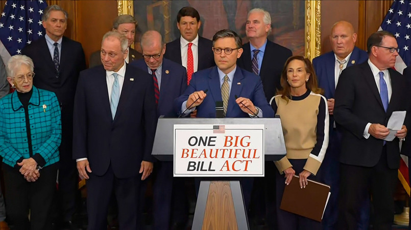 Us senate voting session Senators raising hands during a vote in the Senate chamber