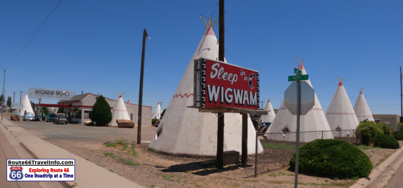 Wigwam Motel teepee rooms Route 66 vintage overnight stay The Wigwam Motel iconic teepee-shaped concrete rooms, a classic Route 66 overnight stop